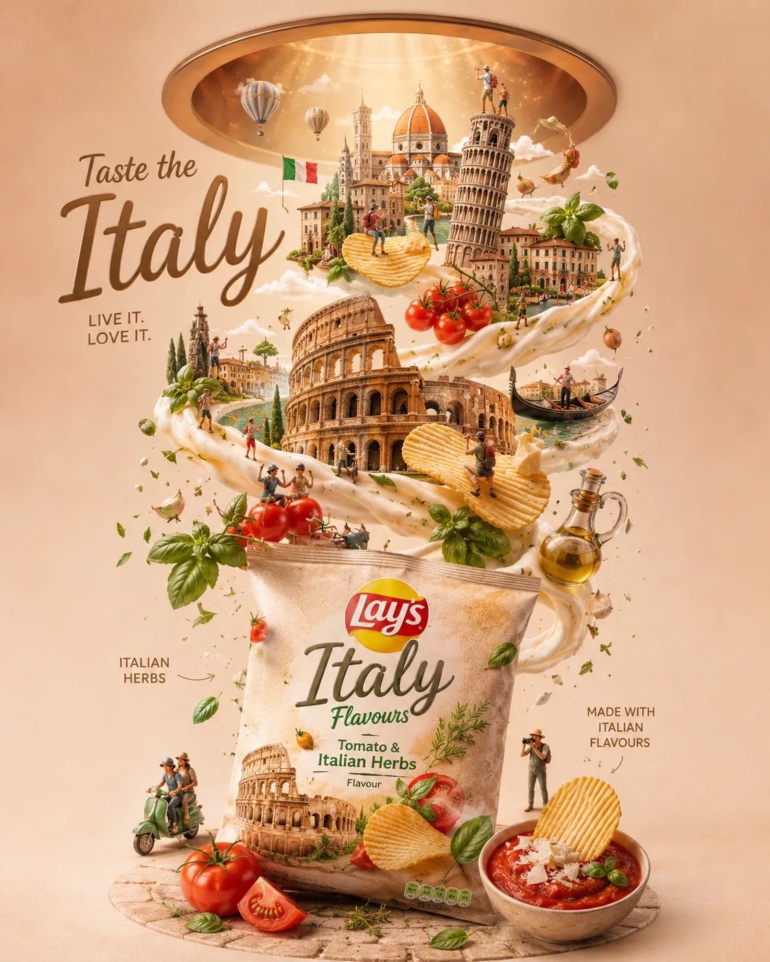 Ultra-detailed premium travel-food advertisement poster for [CITY/COUNTRY], vertical composition, inspired by luxury Lay’s-style chips advertising. A  — GPT Image 2